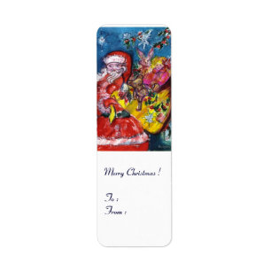 ÉTIQUETTE PÈRE NOËL AVEC CADEAUX