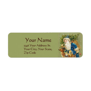 ÉTIQUETTE PÈRE NOËL, DEER, CADEAUX DE NOËL EN HIVER VERT NEI