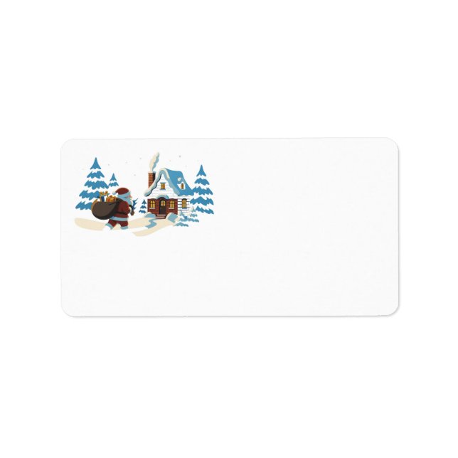 Étiquette Père Noël invité et cadeau  (Devant)