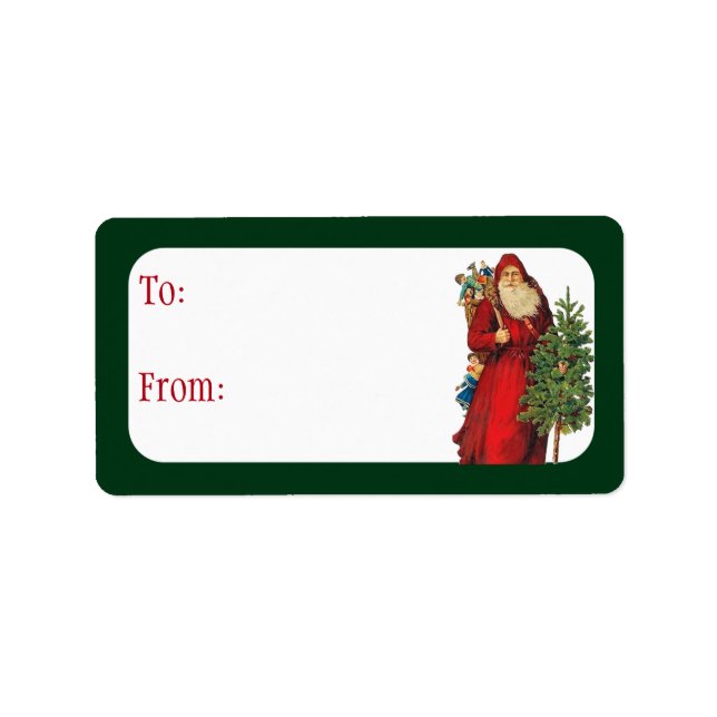 Étiquette Père Noël vintage (Devant)