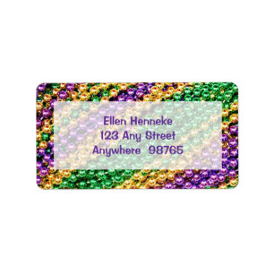 Étiquette Perles Mardi Gras