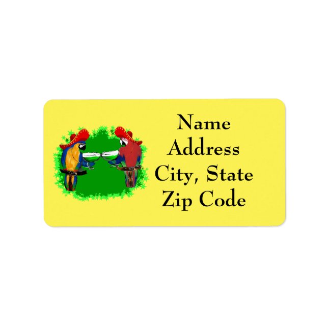 Étiquette Perroquets (Devant)