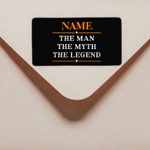 Étiquette Personalized Name The Man The Myth The Legend