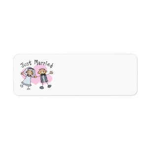 Étiquette Personnages en allumettes mariés