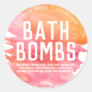 Étiquette personnalisable de bombe de Bath