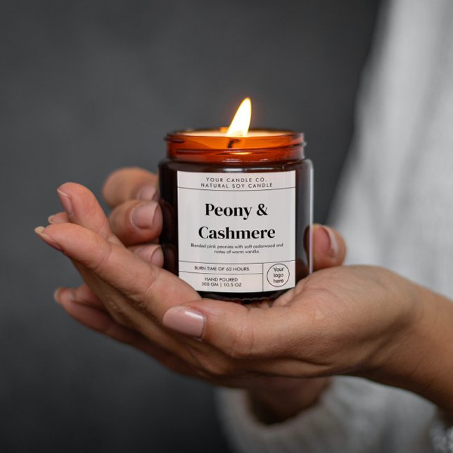 Étiquette personnalisable pour Étiquette de bougie (Créateur téléchargé)