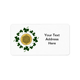Étiquette PERSONNALISABLE ! Shamrocks - Celtic irlandais