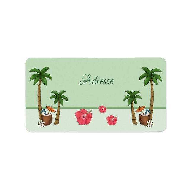 Étiquette Personnalisation d'Hawaï (Devant)