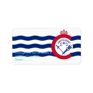 Étiquette personnalisé avec Drapeau de Cincinnati,
