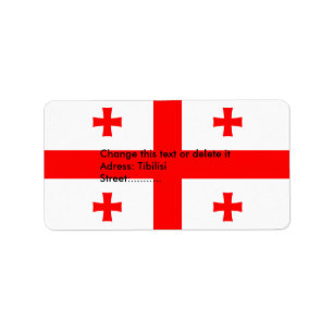 Étiquette personnalisé avec drapeau de la Géorgie