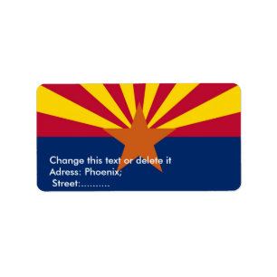 Étiquette personnalisé avec drapeau de l'Arizona
