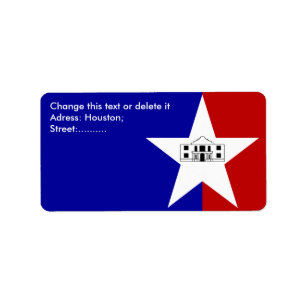 Étiquette personnalisé avec Drapeau de San Antonio