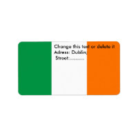 Étiquette personnalisé avec drapeau d'Irlande