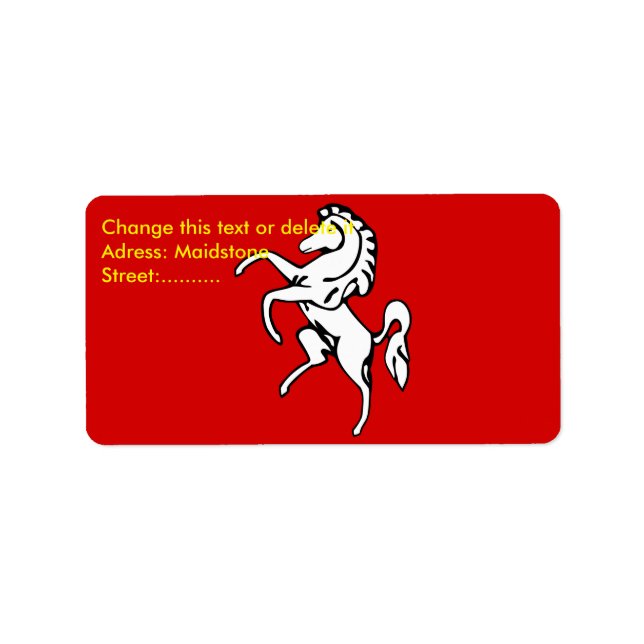 Étiquette personnalisé avec drapeau du comté de Ke (Devant)