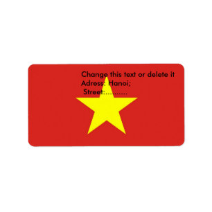 Étiquette personnalisé avec drapeau du Vietnam