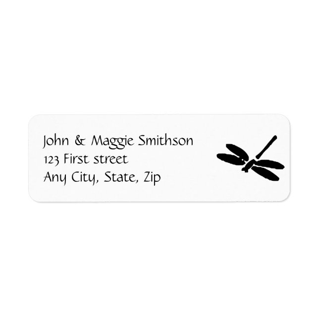 Étiquette personnalisé Dragonfly (Devant)