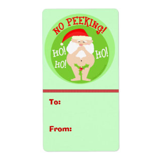 Étiquette Personnalisé Funny Père Noël Cadeau de Noël Étique