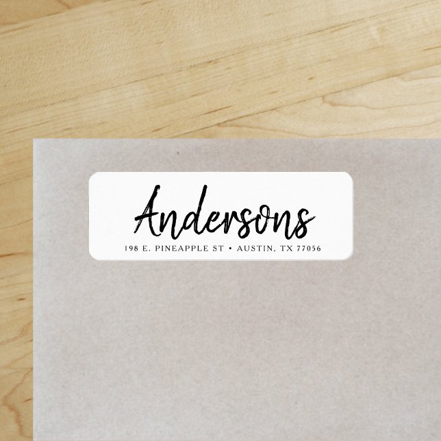 Étiquette Personnalisé | Lettré à la main | Famille | Adress ("Everyday is abundantly beautiful." 
Sincerely Best Wishes from Lucky Design World)