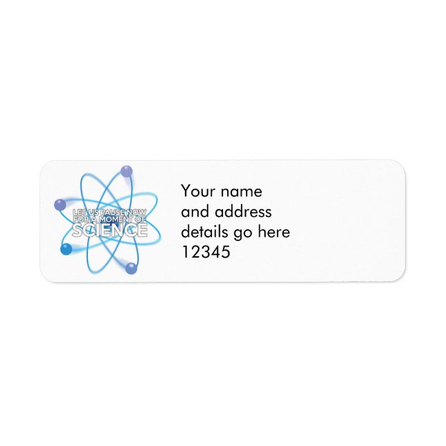 Étiquette PERSONNALISÉ PAUSONS MAINTENANT la science (Devant)