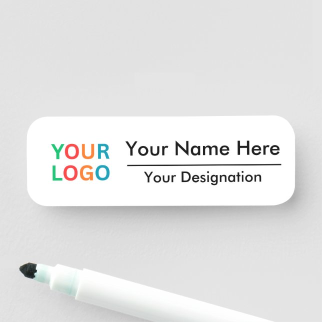 Étiquette personnalisée avec logo et nom pour usag (En situation)