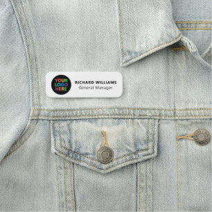 Étiquette personnalisée avec logo pour employé, ai