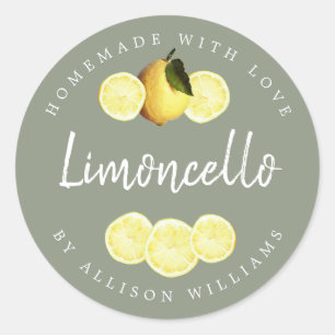 Étiquette personnalisée de limoncello fait maison