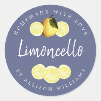 Étiquette personnalisée de limoncello fait maison 