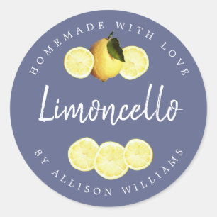 Étiquette personnalisée de limoncello fait maison