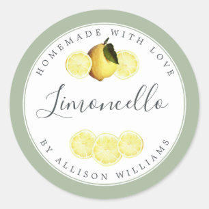 Étiquette personnalisée de limoncello fait maison 