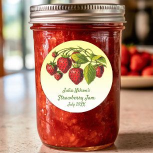 Étiquette personnalisée de pot de confiture ombrée