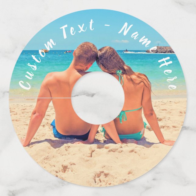 Étiquette personnalisée de votre verre de vin phot (Devant)