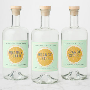 Étiquette personnalisée d'Orangecello fait maison