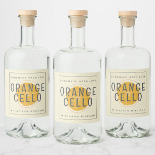 Étiquette personnalisée d'Orangecello fait maison