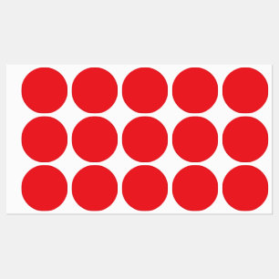 Étiquette personnalisée étanche cercle rouge