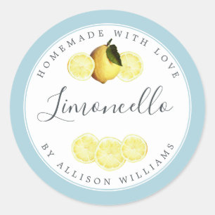 Étiquette personnalisée Limoncello fait maison Lue