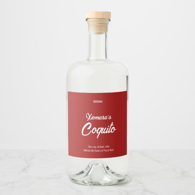 Étiquette personnalisée pour bouteille de vin (8,9 (Devant)