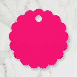Étiquette personnalisée rose néon avec bordure à f