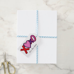 Étiquette personnalisée XOXO, Saint-Valentin