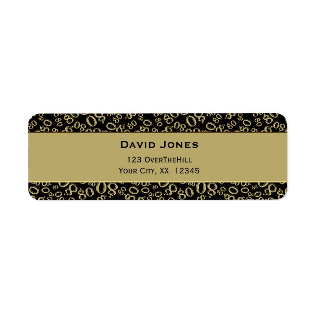 Étiquette Personnaliser : 80th Birthday Theme Return Adresse (Devant)