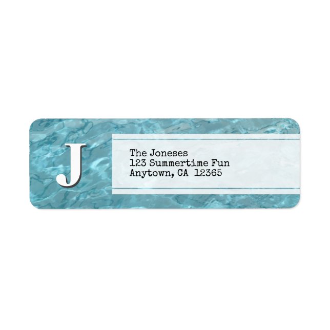 Étiquette Personnaliser : Piscine Photographie Abstraite (Devant)