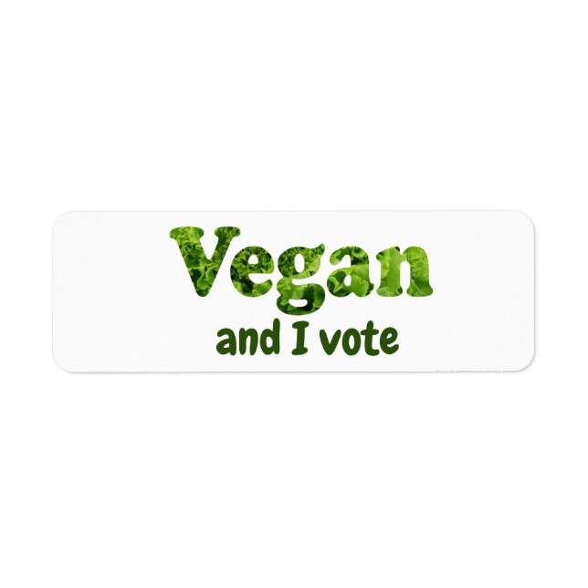 Étiquette Personnaliser Vegan Activist Voter (Devant)