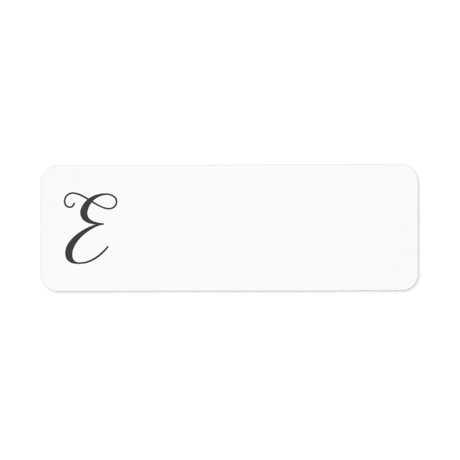 Étiquette Personnalisez Monogram E Avec Votre Nom (Devant)
