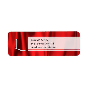 Étiquette Personnalisez :  Texture rouge de tissu de satin