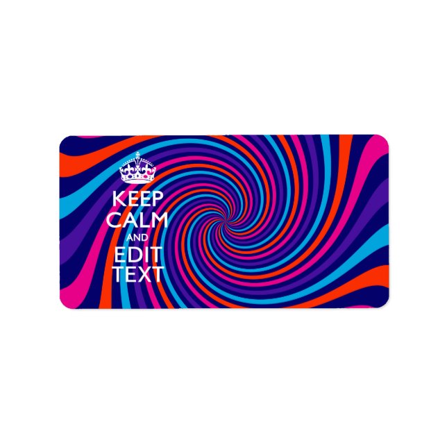 Étiquette Personnalisez votre texte Conserver le calme sur M (Devant)