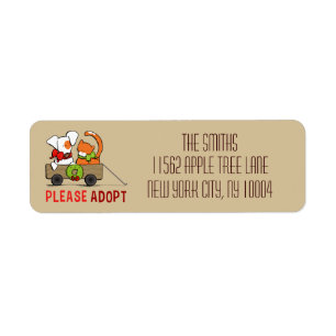 Étiquette Pet Adoption Patch n Rusty moderne Toast de Noël