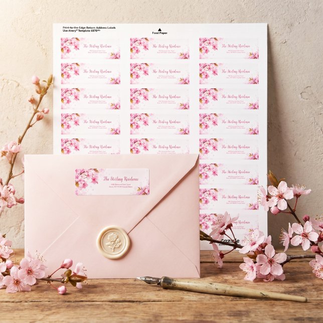 Étiquette Pétale Rose Botanique Romantique Drue (Créateur téléchargé)