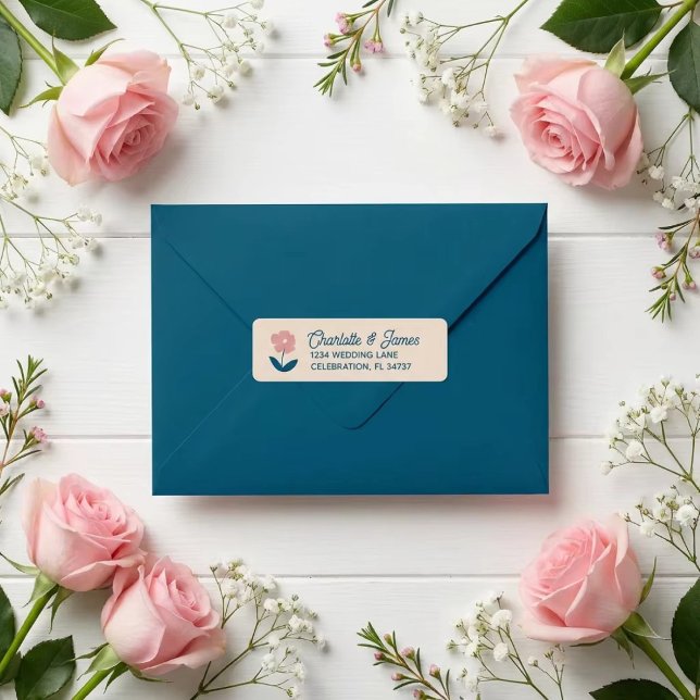 Étiquette Pétales Pastels de Printemps (Créateur téléchargé)