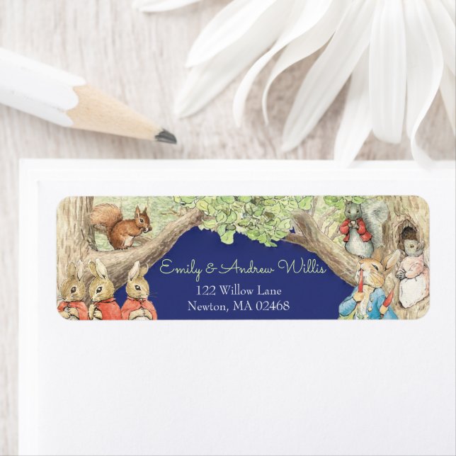 Étiquette Peter the Rabbit Forest Friends Afficher la douche (En situation)