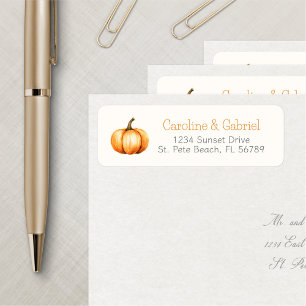 Étiquette Petit Citrouille Douche d'automne Anniversaire