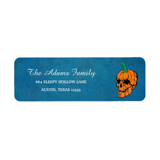 Étiquette Petit Citrouille Halloween personnalisé (Devant)